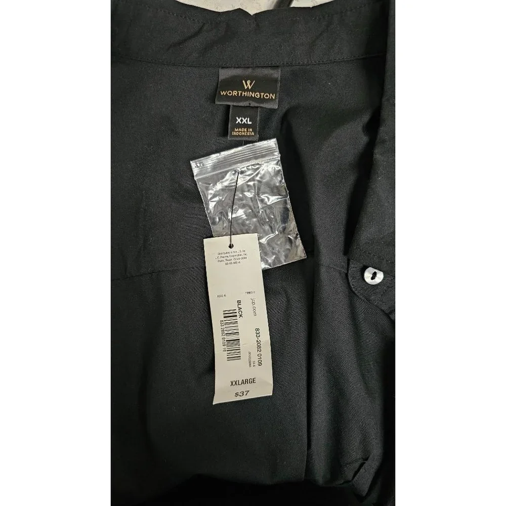 Worthington Womens Long Sleeve Modern Fit Button-Down Shirt Size XXL - Picture 5 of 7